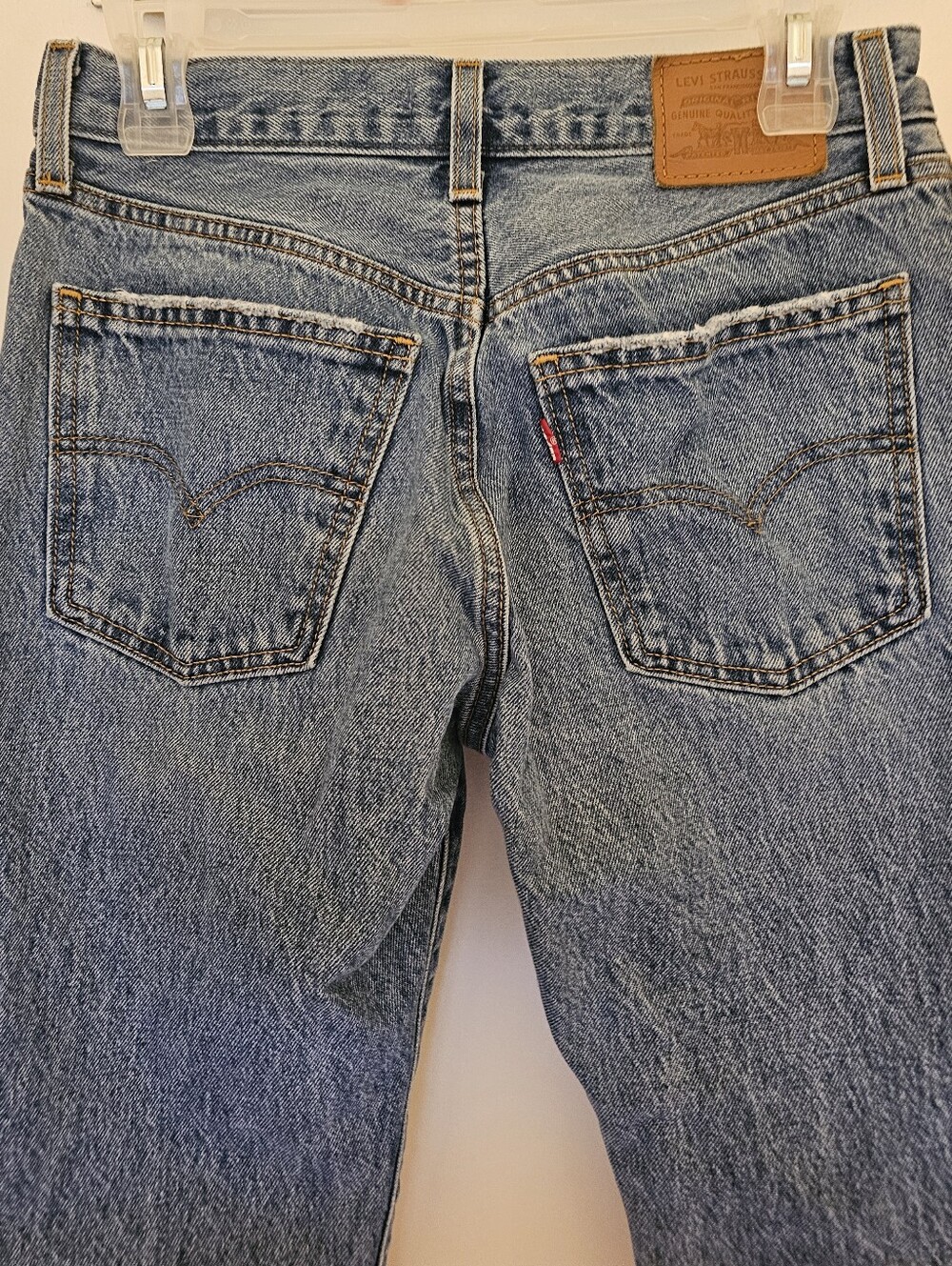 MIDDY Light Blue Mid-Rise Straight Jeans - Women's